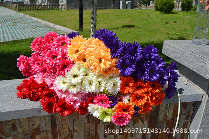 仿真扶郎花 客廳園林花藝的優選工程批發方案